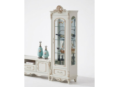 Vitrine en bois Vitrines simples Vitrine en verre Armoires Meubles Art déco Blanc
