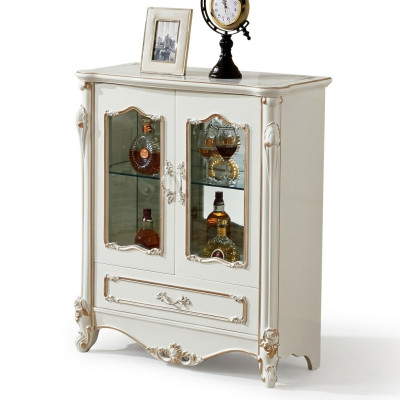 Vitrine Vitrines Armoire Armoire en bois Armoire en verre Armoires Couleur Blanc Mobilier de luxe