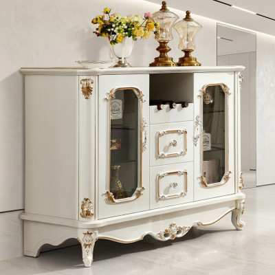 Meuble de rangement Sideboard Classique Vitrine Commode Armoire Buffet Baroque