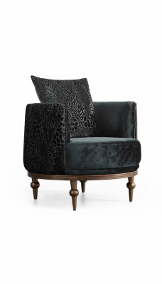 Fauteuil rond de luxe rembourré Conception Textile 1 place Mobilier à un seul siège Mobilier
