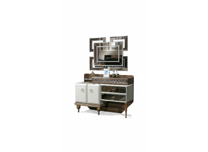 Mobilier Design de Chambre Coiffeuse Miroir Bois Buffet Console