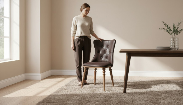 Fauteuils Chaise en tissu Chaises de salle à manger en mobilier moderne