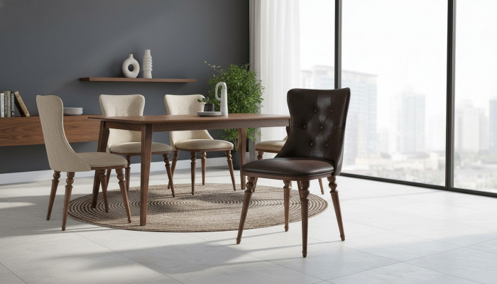 Fauteuils Chaise en tissu Chaises de salle à manger en mobilier moderne