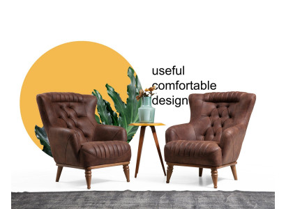 Conception de mobilier de luxe Fauteuil de design moderne Fauteuil de design brun Salon nouveau