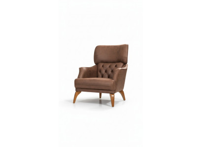 Fauteuil simple de luxe à un seul siège, canapé fauteuil rembourré Chesterfield Conception canapé en cuir