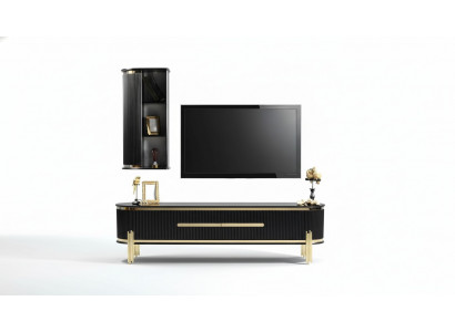 Armoire TV Buffet de Luxe Meuble Commode Armoire de Salon Armoires Étagère Bois