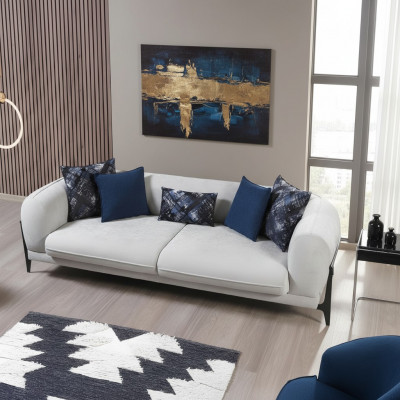 Canapé canapé rembourrage Trois places Gris Canapés Meubles Design moderne Canapés 3 places neufs