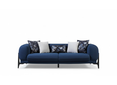 Canapé trois places de luxe 3 places Canapés Design de siège Meubles modernes Canapés Bleu Nouveau