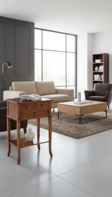Console téléphonique classique Table d'appoint Marron Tables Table basse Mobilier