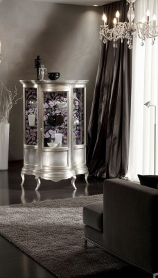 Vitrines Armoire en verre Vitrine Salon Bois Buffet de luxe Étagère nouvelle