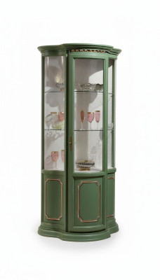 Vitrine à moitié en verre Vitrine en bois Salle de séjour de luxe Vert Bahut
