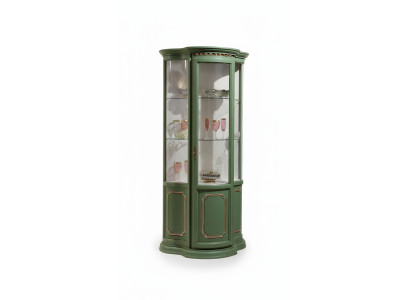 Vitrine à moitié en verre Vitrine en bois Salle de séjour de luxe Vert Bahut