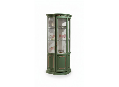 Vitrine à moitié en verre Vitrine en bois Salle de séjour de luxe Vert Bahut