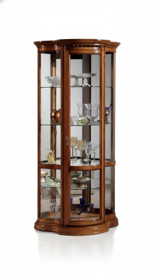 Vitrines Armoire en verre Armoire brune Vitrine Salon Bois Buffet de luxe en Italie