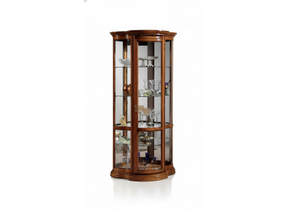 Vitrines Armoire en verre Armoire brune Vitrine Salon Bois Buffet de luxe en Italie