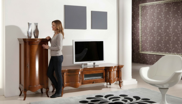 Meuble TV Sideboard Marron Armoire à tiroirs Armoire Étagère Armoires de luxe neuves
