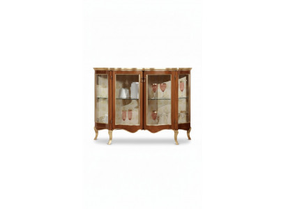 Vitrine Commode Commodes en verre Buffet de luxe Armoires Marron Mobilier italien