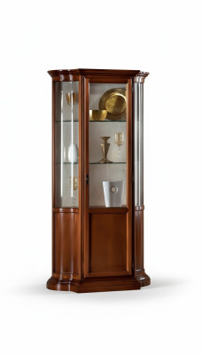Vitrine en verre Armoire vitrée Marron Mobilier italien de luxe Vitrines Armoires Salon