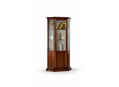 Vitrine en verre Armoire vitrée Marron Mobilier italien de luxe Vitrines Armoires Salon