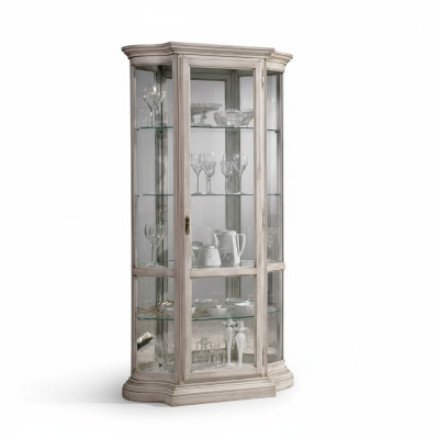Vitrine Vitrine en verre Blanc Mobilier de luxe italien Vitrines Armoires Salon