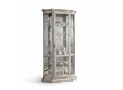 Vitrine Vitrine en verre Blanc Mobilier de luxe italien Vitrines Armoires Salon