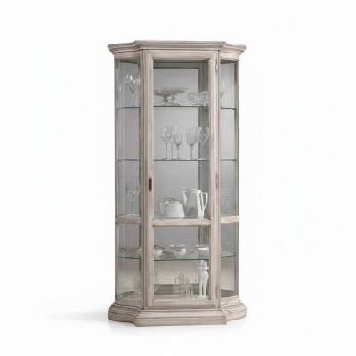Vitrine de luxe en bois, design de buffet, armoires blanches, meubles italiens, armoire neuve