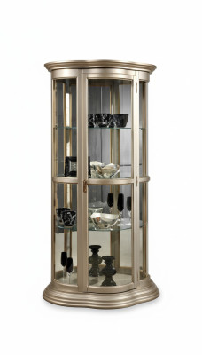 Vitrine classique Vitrine en verre Armoire en bois Salon de luxe Marron Buffet