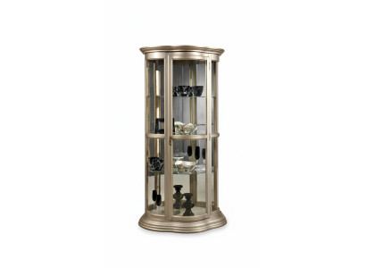 Vitrine classique Vitrine en verre Armoire en bois Salon de luxe Marron Buffet
