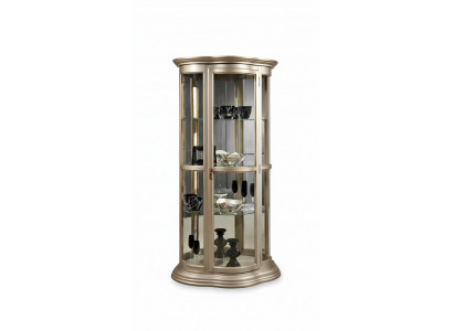 Vitrine classique Vitrine en verre Armoire en bois Salon de luxe Marron Buffet