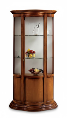 Vitrines en verre Armoires de luxe Buffet en acajou Vitrine brune Mobilier italien classique