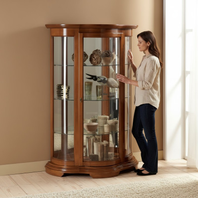 Vitrine en bois de luxe Buffet Design Armoires brunes Meubles italiens Armoire nouvelle