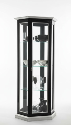 Vitrine Vitrine en verre Noir Mobilier italien de luxe Vitrine Armoires Salon