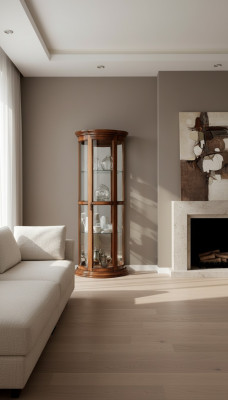 Vitrines classiques Armoire en verre Vitrine en bois Salon de luxe Brun Buffet