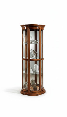 Vitrines classiques Armoire en verre Vitrine en bois Salon de luxe Brun Buffet