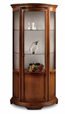 Armoires en verre de luxe, vitrines marron, meubles classiques italiens
