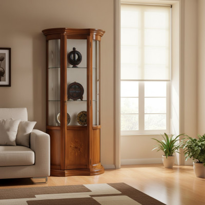 Vitrine en bois de luxe Buffet Design Armoires Brunes Mobilier italien nouveau Armoire.