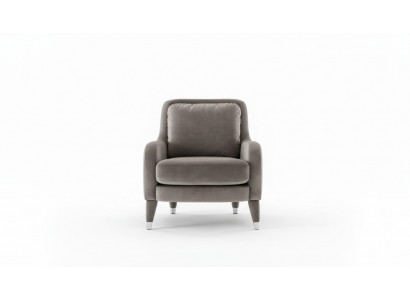 Fauteuil 1 place de luxe en tissu marron pour salon nouveau