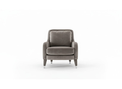 Fauteuil 1 place de luxe en tissu marron pour salon nouveau
