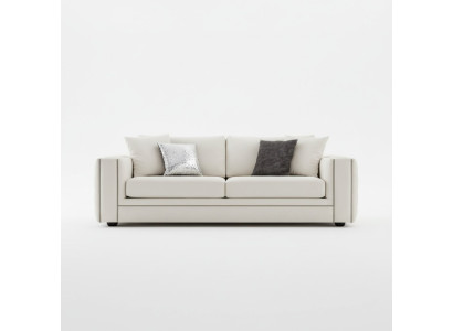 Canapé classique Chesterfield trois places de luxe Beige 3 places Sofa