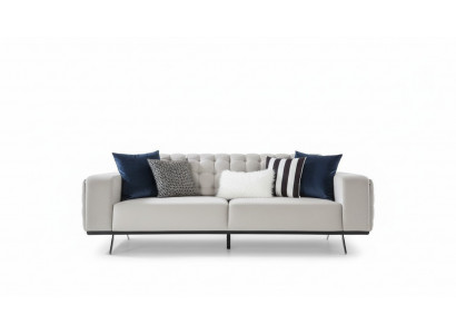 Canapé de salon de luxe 2 places Canapé blanc Chesterfield neuf