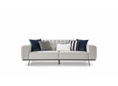 Canapé de salon de luxe 2 places Canapé blanc Chesterfield neuf