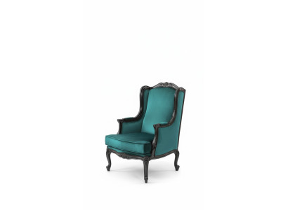 Fauteuil classique en tissu de luxe 1 place - siège simple rembourré - Vert moderne