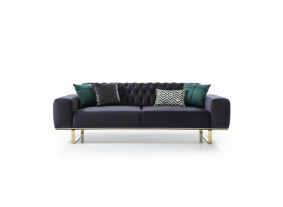 Canapé moderne 4 places Design Salon Tissu en bois Rembourrage moderne de luxe