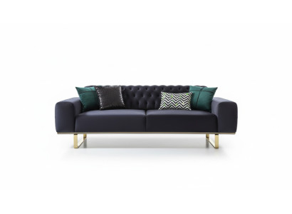 Canapé moderne 4 places Design Salon Tissu en bois Rembourrage moderne de luxe