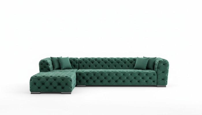 Canapé d'angle canapé en forme de L Canapé Canapés Tissu d'ameublement nouveau Coin Suite Vert