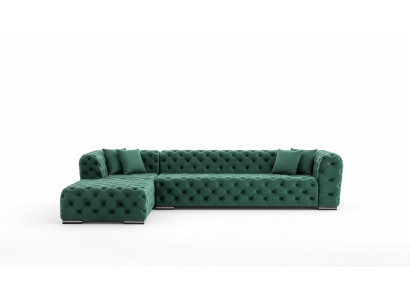 Canapé d'angle canapé en forme de L Canapé Canapés Tissu d'ameublement nouveau Coin Suite Vert