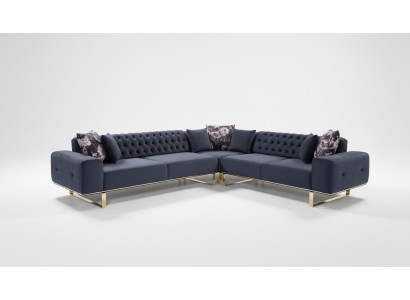 Canapé d'angle Tapisserie d'ameublement Ensemblier Chesterfield Canapé d'angle Canapé Tissu