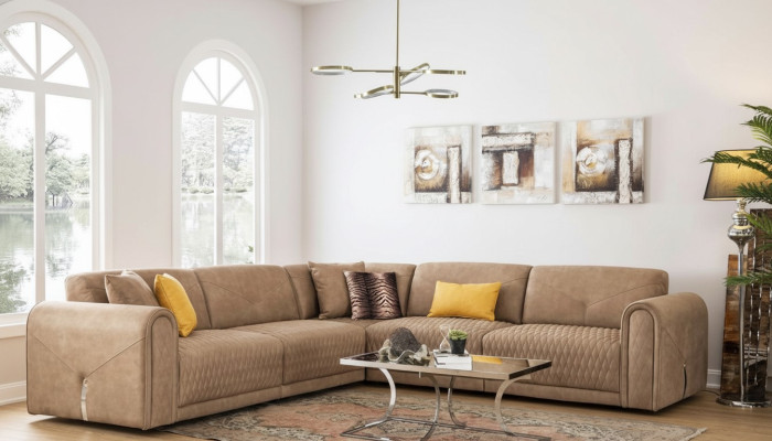 Textil Sofa Couch Ecksofa Eckcouch Polstermöbel Sofas Couches Möbel Stoff
