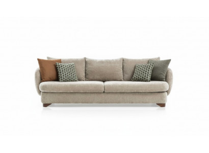 Canapé 3 places Canapé rembourré Gris Textill Siège Tissu Design Moderne Canapé canapés neufs