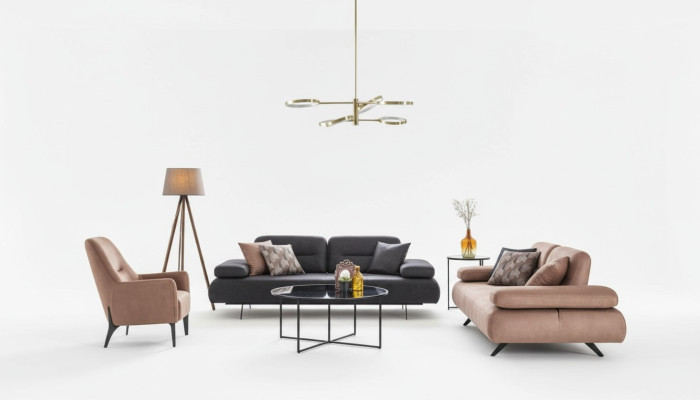 Ensemble de canapé 4+3+1 places Design Canapé Rembourrage Canapés Moderne de Luxe Neuf